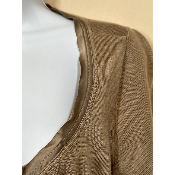 NEWYORK&CO Y2K Streetwear Fall Office Cocktail Faux 2pc Silk Shirt w Cardigan XS - Picture 3 of 16